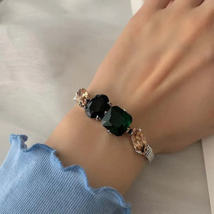Foxanry Vintage Punk Zircons Bracelet Geometric Wedding Party Jewelry