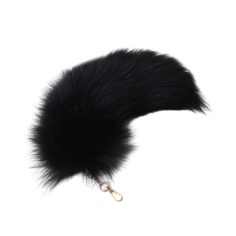 Foxes Furs Tail Tassels Keyring Charm Car Keyring Bag Pendant