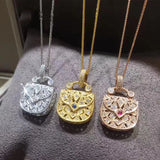 Foydjew Zircon Pendant Necklaces for Women