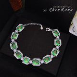 925 Silver Bracelet with Multicolor Tourmaline for Women