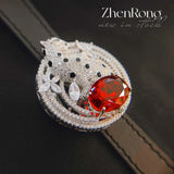 Leopard High Artificial Red Corundum Ruby Bracelets Belt Bracelet Wristband