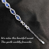 Foydjew High Artificial Sapphire Bracelets For Women