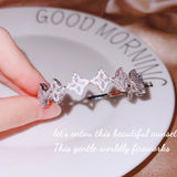 Micro-inlaid Zircon Four-leaf Clover Bracelet Open Adjustable for Women