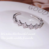 Micro-inlaid Zircon Four-leaf Clover Bracelet Open Adjustable for Women