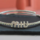 Zircon Letter Necklace Women's Collar Choker Chain