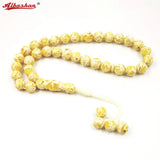 Aroma Tesbih Yellow Resin Man's Tasbih Islamic Prayer Beads