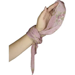 Pleats Flower Pattern Scarf