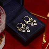 Tiny Heart Buckle Earrings 14k Plating Real Jewelry