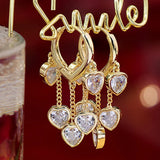 Tiny Heart Buckle Earrings 14k Plating Real Jewelry