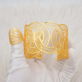 Chain Cuff Bangle & Ring Set Dubai Nigeria Wedding Jewelry Gift
