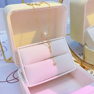 Star Moon Zircon Chain Clavicle Necklace