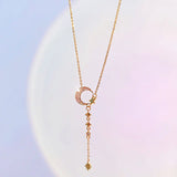 Star Moon Zircon Chain Clavicle Necklace