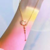 Star Moon Zircon Chain Clavicle Necklace