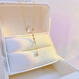 Star Moon Zircon Chain Clavicle Necklace