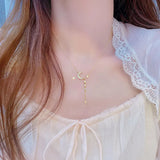 Star Moon Zircon Chain Clavicle Necklace