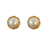 Circular Pearl Earrings 18K High Top Jewelry