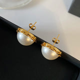 Circular Pearl Earrings 18K High Top Jewelry