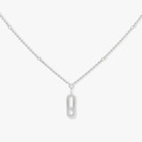 925 Sterling Silver Necklace Bracelet with Clear CZ Stones
