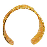 24k Bridal Dubai Plated Cuff Bracelet Nigerian Wedding Jewelry