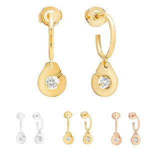 Paris Jewelry Handcuffs Earrings 925 Silver 18K Plating