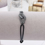 925 Silver Handcuff Bracelet Rope Design 925 Stamp