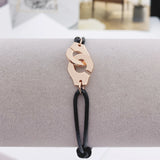 925 Silver Handcuff Bracelet Rope Design 925 Stamp