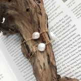925 Silver Freshwater Pearl Chain Bracelet TLS294