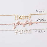 Custom Handwriting Name Necklace Stainless Steel Pendant