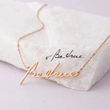 Custom Handwriting Name Necklace Stainless Steel Pendant
