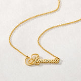 Charming Cursive Name Necklace Personalized Nameplate Pendant Necklace for Women
