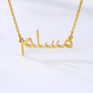 Arabic Name Necklace Stainless Steel Personalized Choker Pendant