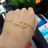 Big Heart Name Necklace Stainless Steel Jewelry Choker Necklaces