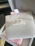 Personalized Crown Butterfly Name Necklace ID Pendant Stainless Steel