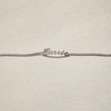 Cuban Chain Name Charm Bracelet Stainless Steel Nameplate Jewelry