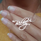 Cursive Name Necklace Personalized Stainless Steel Choker