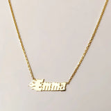 Fire Name Necklace Personalized Burning Name Necklaces For Women