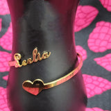 Personalized Box Heart Bangles Stainless Steel Bracelet
