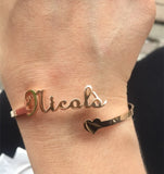 Personalized Box Heart Bangles Stainless Steel Bracelet