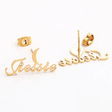 Personalized Heart Name Earrings Jewelry Moon Star Crown Stud For Women Girl