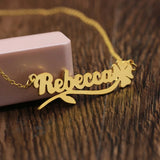 Box Heart Name Necklace Personalized Lucky Clover Butterfly Jewelry