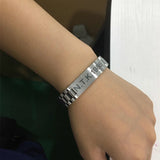 Personalized Steel Name Bangles Bracelet Men Women Jewelry