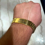 Personalized Steel Name Bangles Bracelet Men Women Jewelry