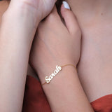 Stainless Steel Nameplate Bracelet for Baby Kids