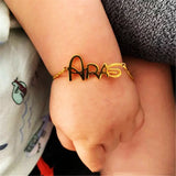 Stainless Steel Nameplate Bracelet for Baby Kids