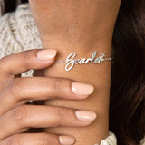 Stainless Steel Nameplate Bracelet for Baby Kids