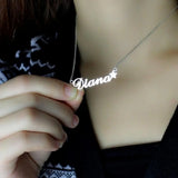 Personalized Star Name Necklace Stainless Steel Choker