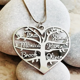 Box Tree Name Necklaces Personalized Jewelry