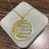 Box Tree Name Necklaces Personalized Jewelry
