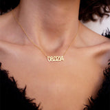 Wedding Date Necklace Stainless Steel Personalized Chokers