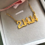Wedding Date Necklace Stainless Steel Personalized Chokers